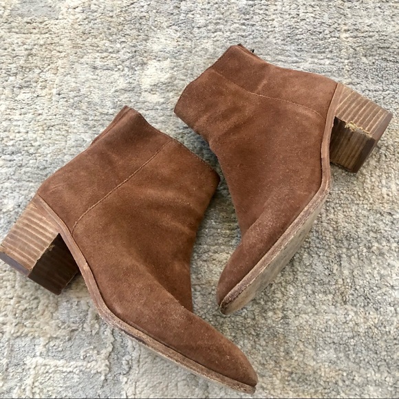 MADEWELL Brown Suede Zip Ankle Fashion Boots Bootie Size 7 - Picture 14 of 14